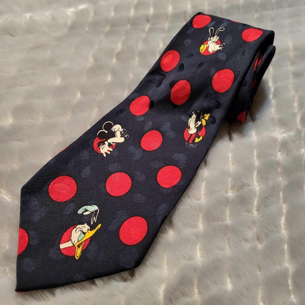 Vintage 90s Disney Store 100% Silk neck tie